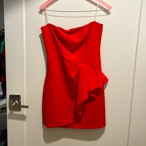 Red cocktail dress